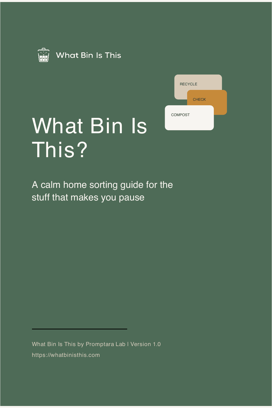 What Bin Is This? guide cover preview