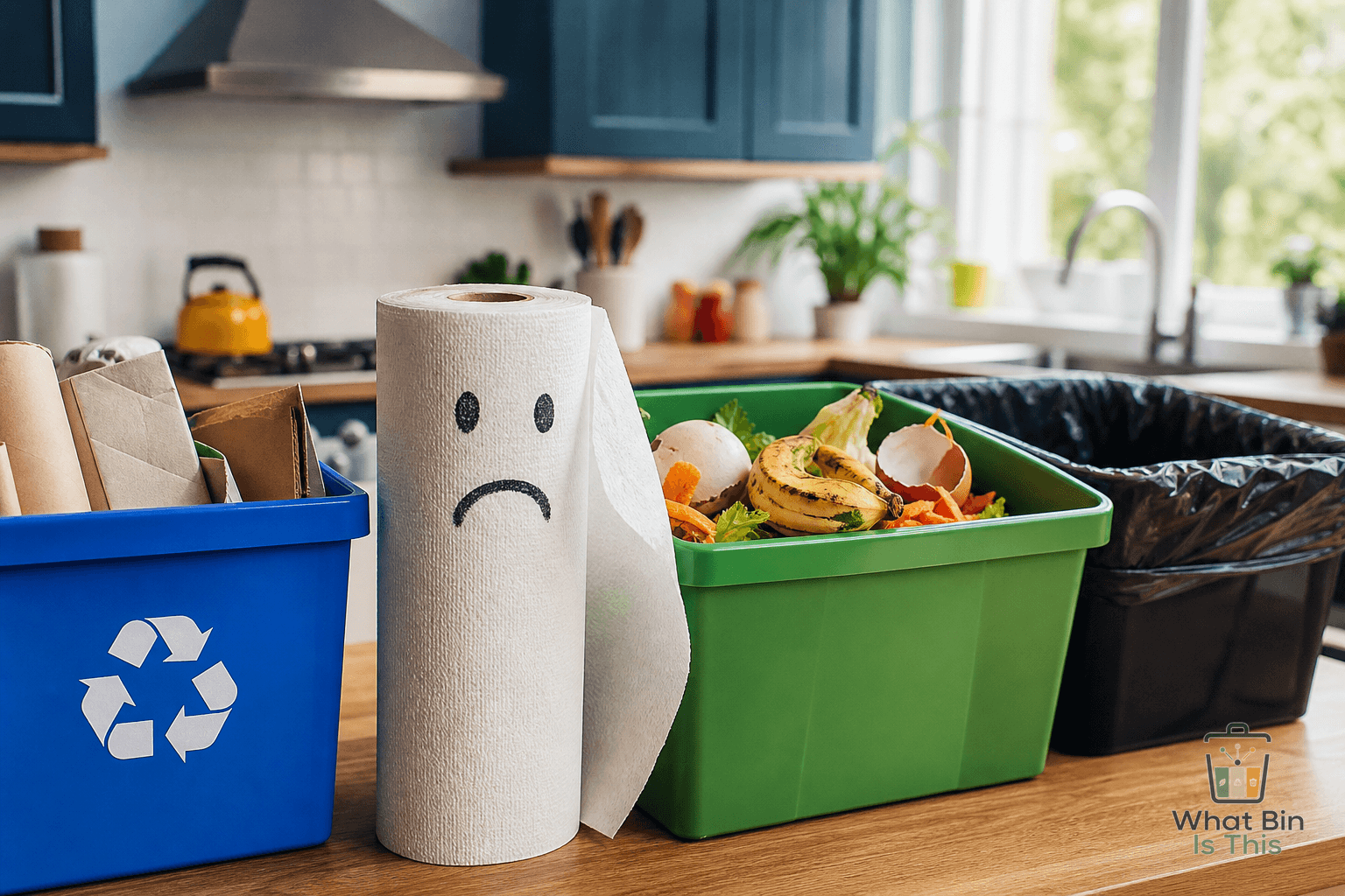 Paper towels do not belong in recycling